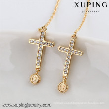 92724 xuping 18k gold plated long drop earring for christmas gifts